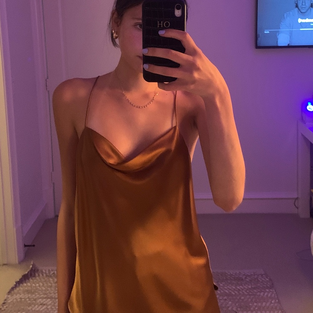 Burnt Orange Silk Cami